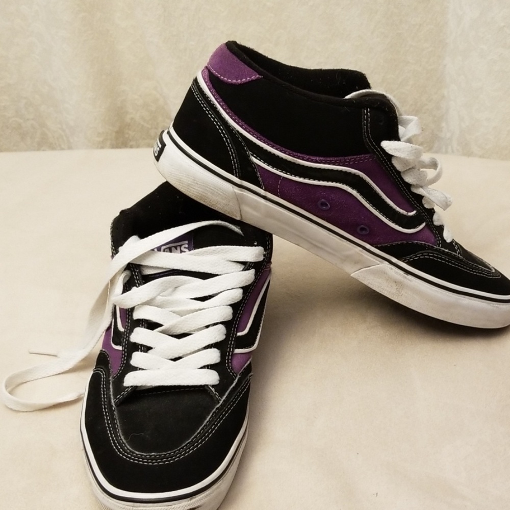 Mens Van's Vulcanized size 12 purple blk